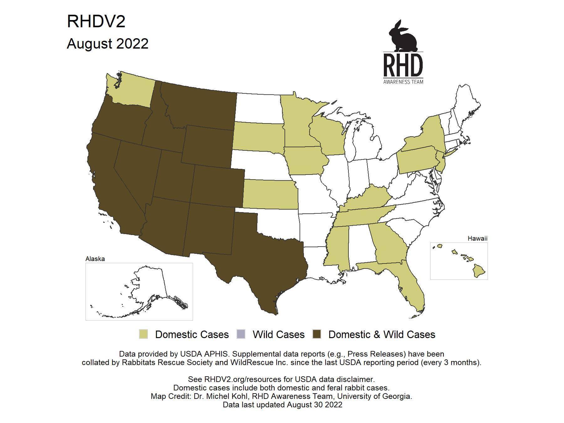 US RHDV2 vaccination resources Rabbitors